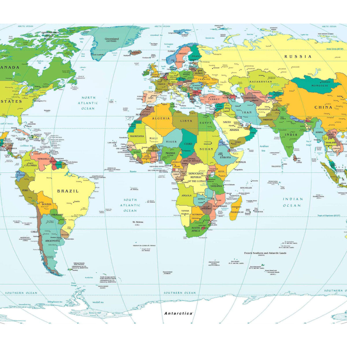 carte planisphere du monde