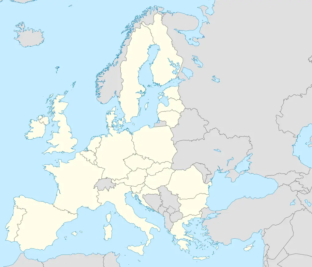 Carte des pays de l'Union Européenne zone UE