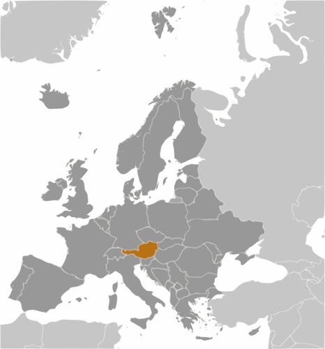 Carte Autriche en Europe